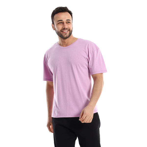 Regular Slip On Lilac Plain Basic Tee