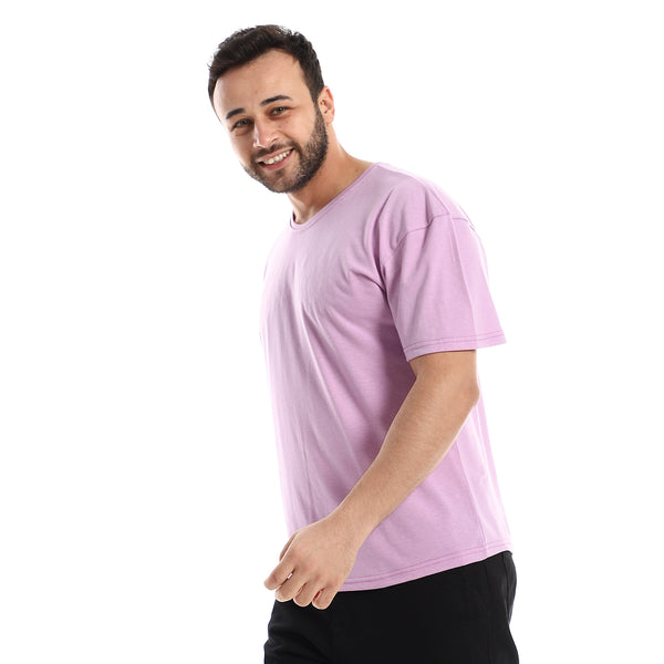 Regular Slip On Lilac Plain Basic Tee