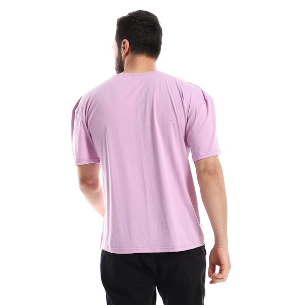 Regular Slip On Lilac Plain Basic Tee