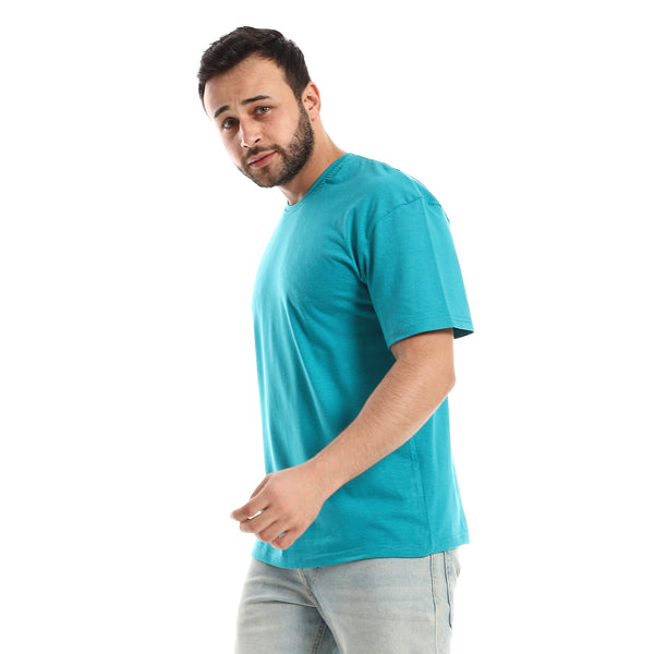 الوركين طول منتظم الأساسية تي شيرت أخضر مخضر