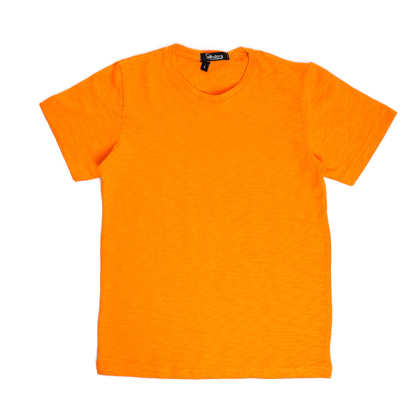Boys Basic Short Sleeves T-shirt - Heather Orange