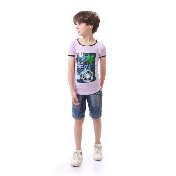 short-sleeved-printed-round-neck-boys-tee-lilac-navy-blue-green