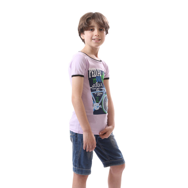 short-sleeved-printed-round-neck-boys-tee-lilac-navy-blue-green