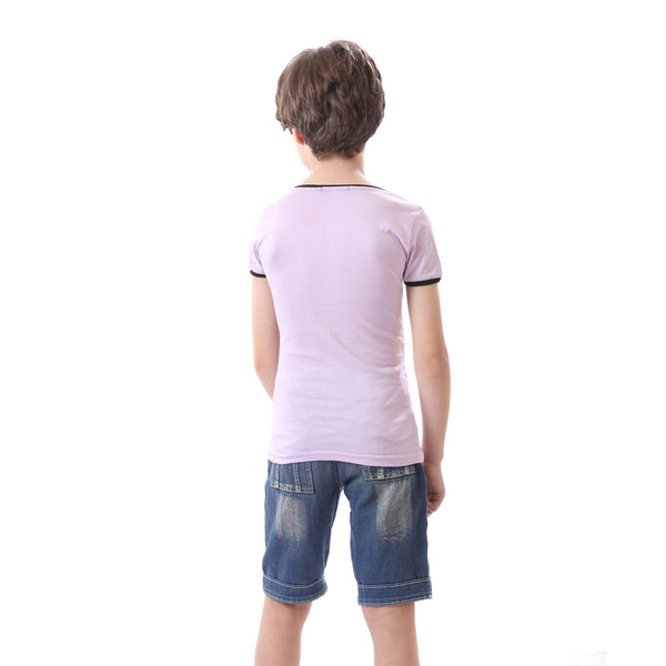 short-sleeved-printed-round-neck-boys-tee-lilac-navy-blue-green