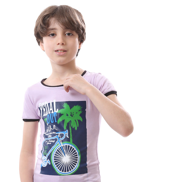 short-sleeved-printed-round-neck-boys-tee-lilac-navy-blue-green