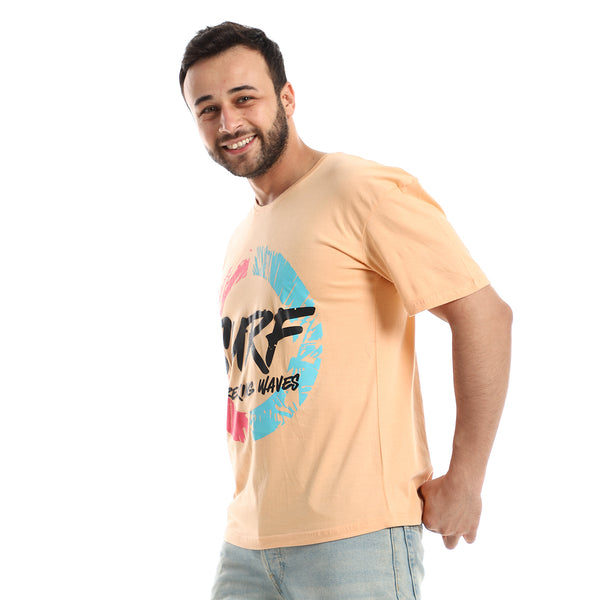 تي شيرت سيمون مع فوشيا أمامي وطبعة باللونين الأزرق الفاتح والأسود