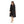 Gathered Waist Self Patterned Black, Pink & Blue Dress