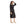 Gathered Waist Self Patterned Black, Pink & Blue Dress