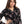 Gathered Waist Self Patterned Black, Pink & Blue Dress
