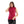 Hips Length Ful Ribbed Fuchsia High Neck Top