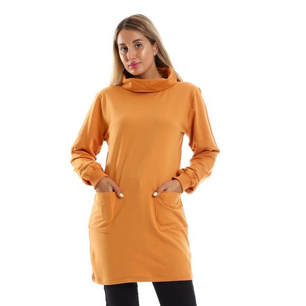 Long Sleeves Lightweight Dark Mustard Sweatshirt