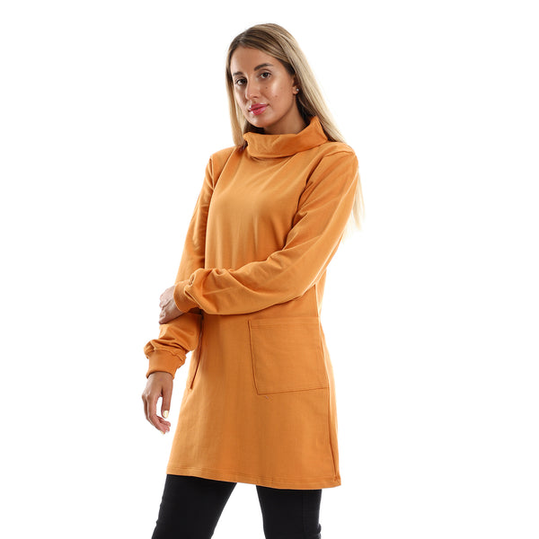 long_sleeves_lightweight_dark_mustard_sweatshirt