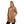 Solid Long Sleeves Light Brown Zipped Sweatshirt