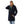 Navy Blue Hooded Neck With Drawstring Long Sweatshirt