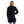 Navy Blue Hooded Neck With Drawstring Long Sweatshirt