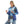 Load image into Gallery viewer, Full Buttons Patterned Hooded Neck Shirt - Sky Blue &amp; Blue
