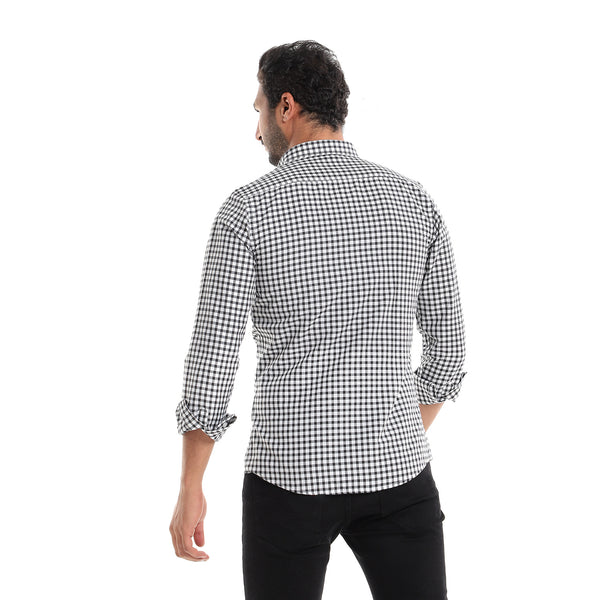 Gingham_Pattern_Shirt_-_Black,_White_&_Grey