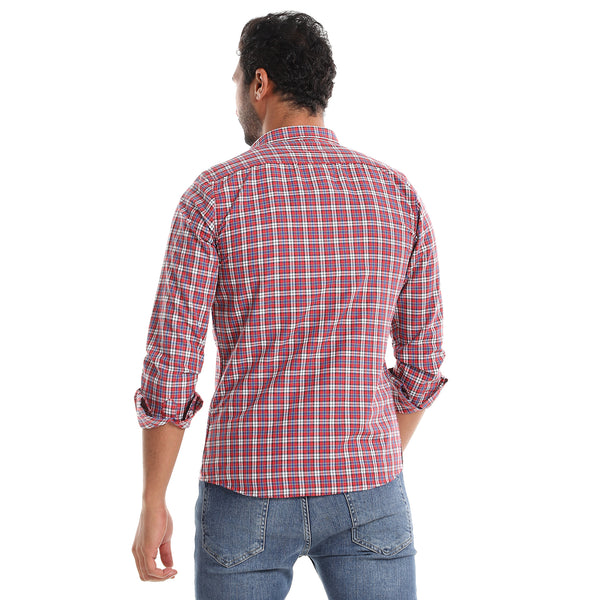 Plaid_Buttoned_Shirt_With_Pockets_-_Red,_Blue_&_White