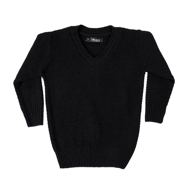 Solid_Knitted_Pullover_-_Black