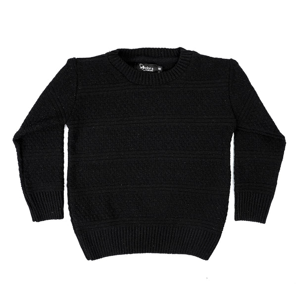Boys_Black_Slip_On_Casual_Knitted_Pullover