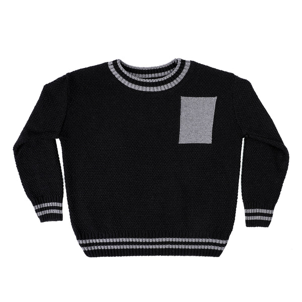 Boys_Chunky_Knit_With_Grey_Pach_Black_Pullover