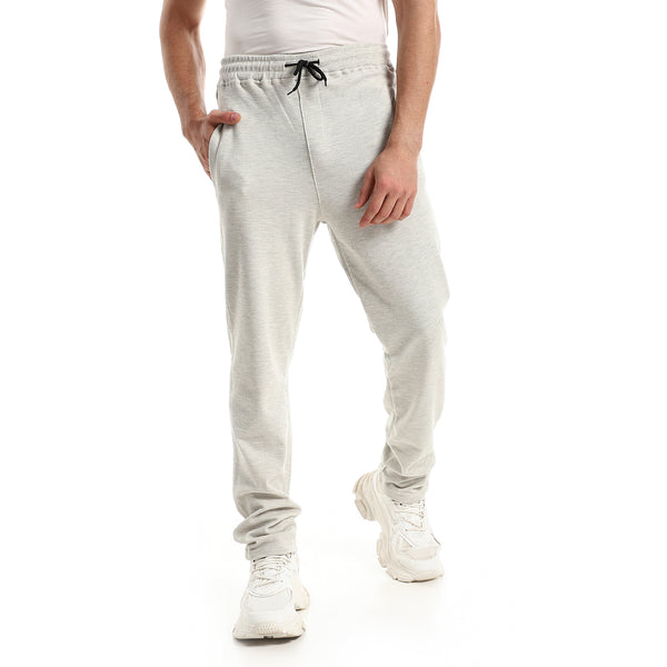 Heather Grey Pique Cotton Pants