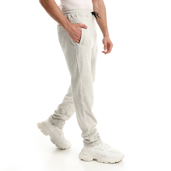 Heather Grey Pique Cotton Pants