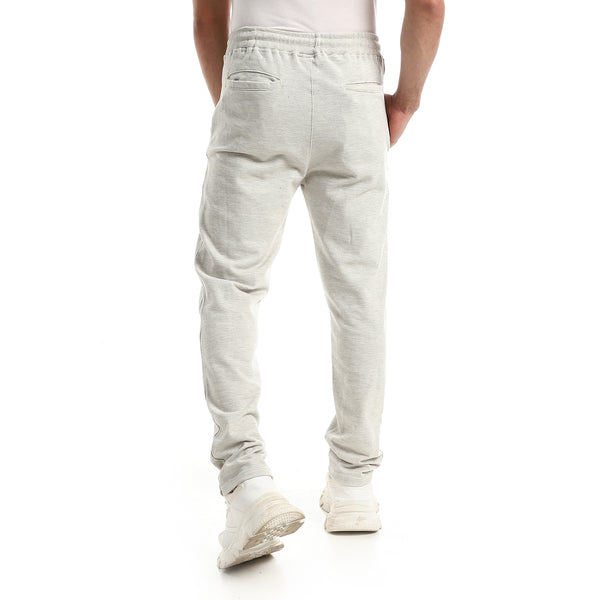 Heather Grey Pique Cotton Pants
