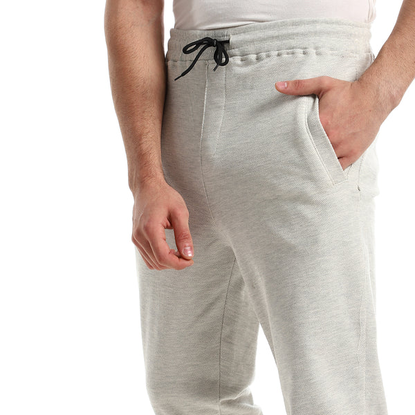 Heather Grey Pique Cotton Pants