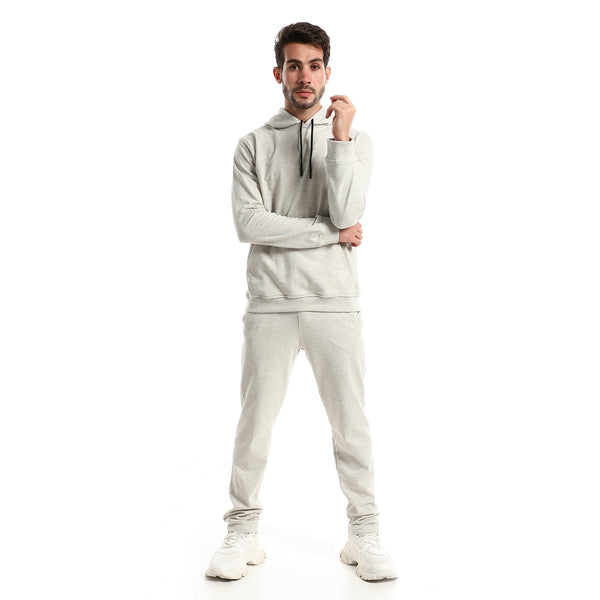 Heather Grey Pique Cotton Pants