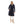 Load image into Gallery viewer, Notched Lapel Polyester &amp; Gogh Long Coat - Navy Blue
