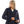 Load image into Gallery viewer, Notched Lapel Polyester &amp; Gogh Long Coat - Navy Blue
