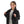 Load image into Gallery viewer, Notched Collar Snap Buttons Closure Full Black Fur &amp; Polyester Jacket
