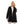 Load image into Gallery viewer, Hooded Long Denim Jacket With Adjustable Wait Design - Black
