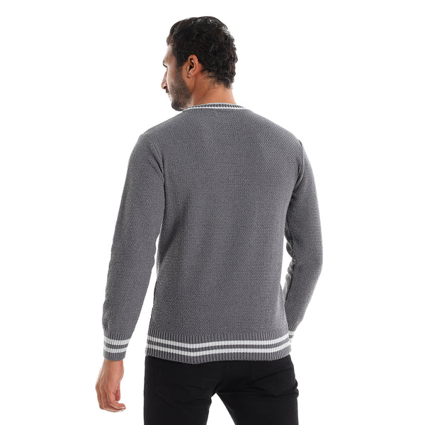 Knitted_Slip_On_Pullover_With_Elasticated_Hem_-_Dark_Grey_&_Grey