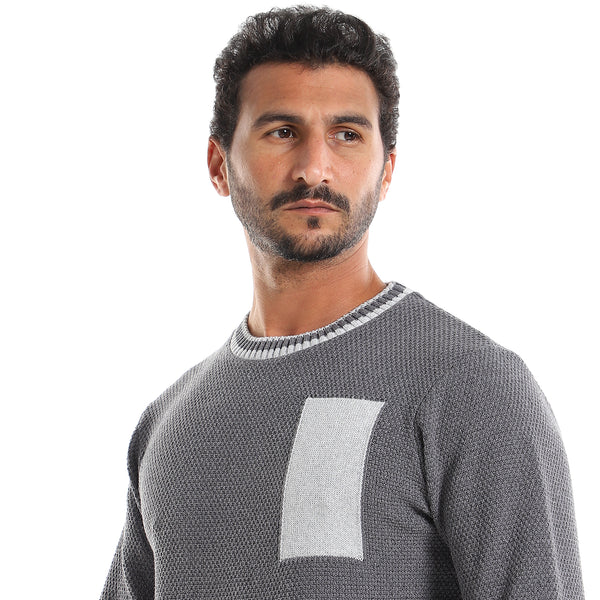 Knitted_Slip_On_Pullover_With_Elasticated_Hem_-_Dark_Grey_&_Grey