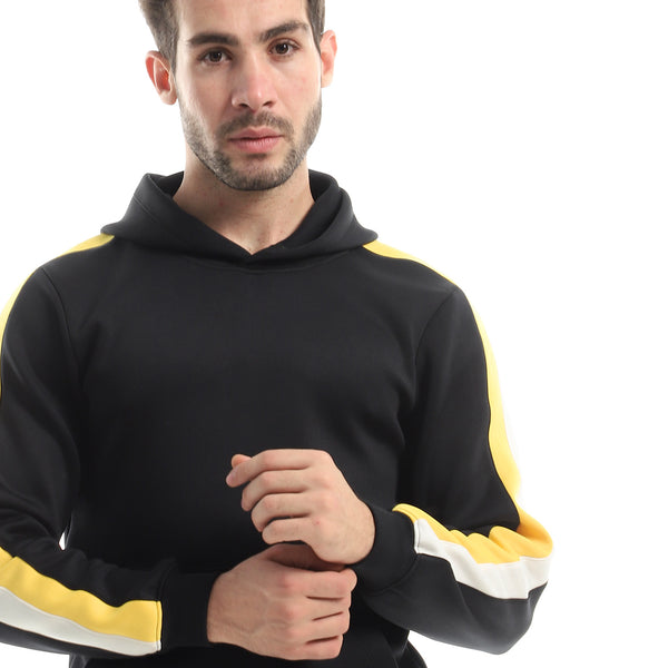 Plain Practical Winter Tracksuit - Black