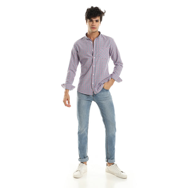 classic_collar_shirt_with_allover_checkered_pattern_-_pink