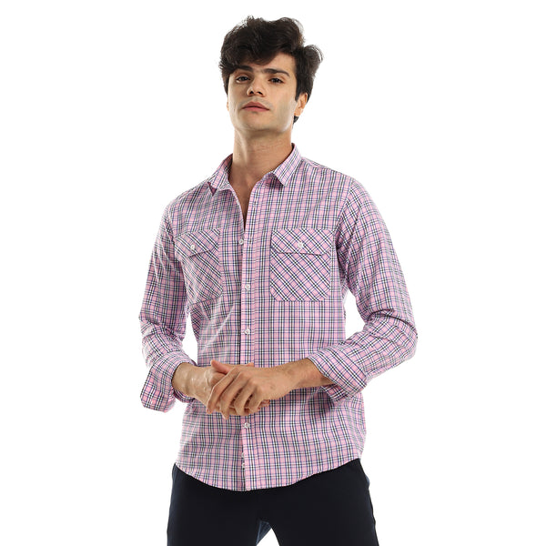 Soft Pink Buttoned Shirt with Pockets