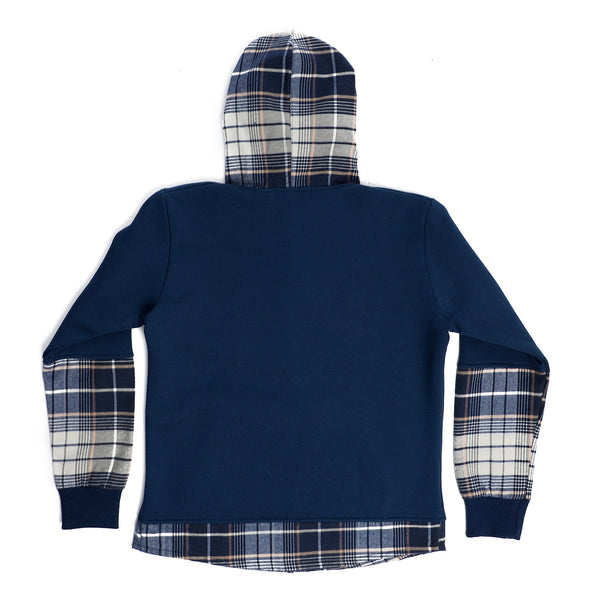 Heather Dark Grey Boys Comfy Hoodie - Navy Blue