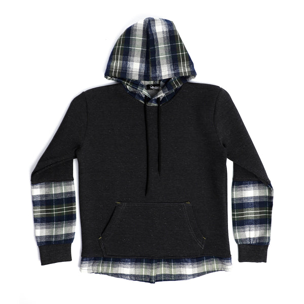 Heather Dark Grey Boys Comfy Hoodie - Dark Grey