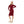 Load image into Gallery viewer, Self Patterned Long Sleeved Fitted Midi Dress - Maroon
