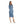 Load image into Gallery viewer, Chest Zipper Fully Ribbed Knee Length Heather Blue Dress
