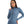 Load image into Gallery viewer, Chest Zipper Fully Ribbed Knee Length Heather Blue Dress

