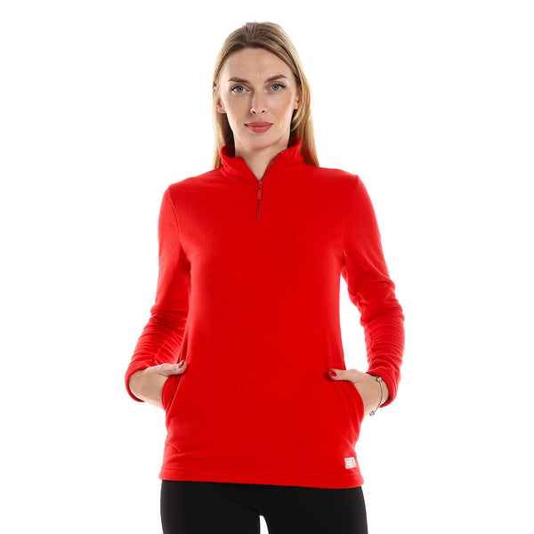 zipper_closure_long_sleeves_plain_sweater_-_red
