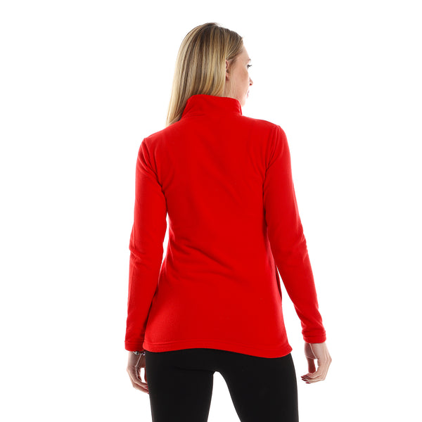 Zipper_Closure_Long_Sleeves_Plain_Sweater_-_Red