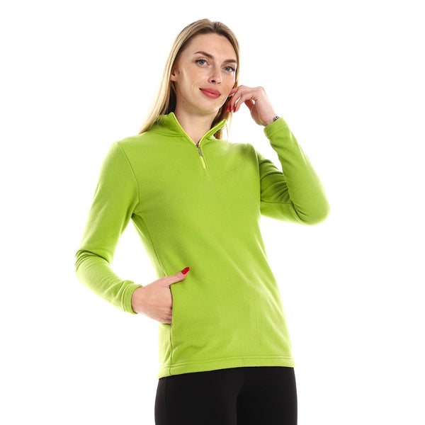 Plain_Hips_Length_Long_Sleeves_Sweater_-_Pistachio