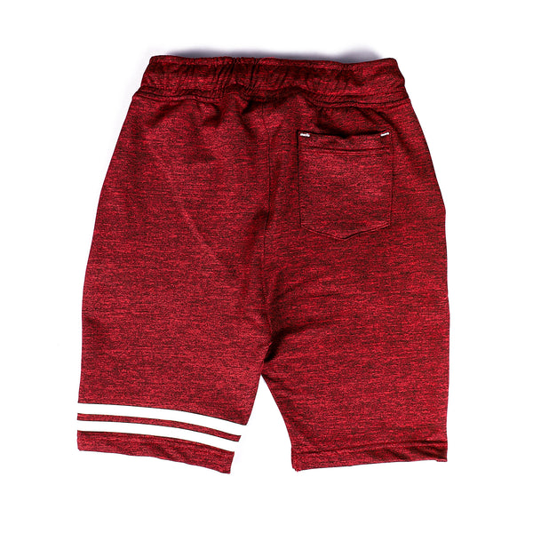 Knee_Length_Heather_Red_&_White_Cotton_Shorts_-_Dark_Red