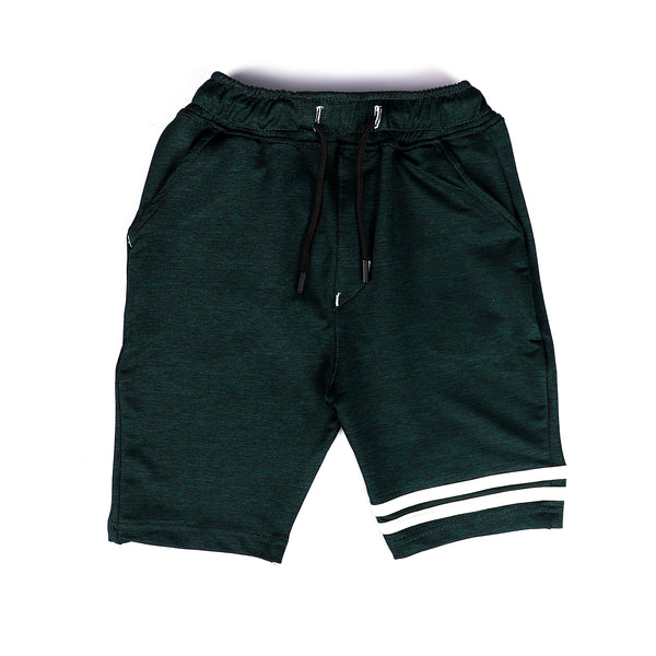 One_Thigh_White_Double_Strips_Over_Shorts_-_Heather_Dark_Green