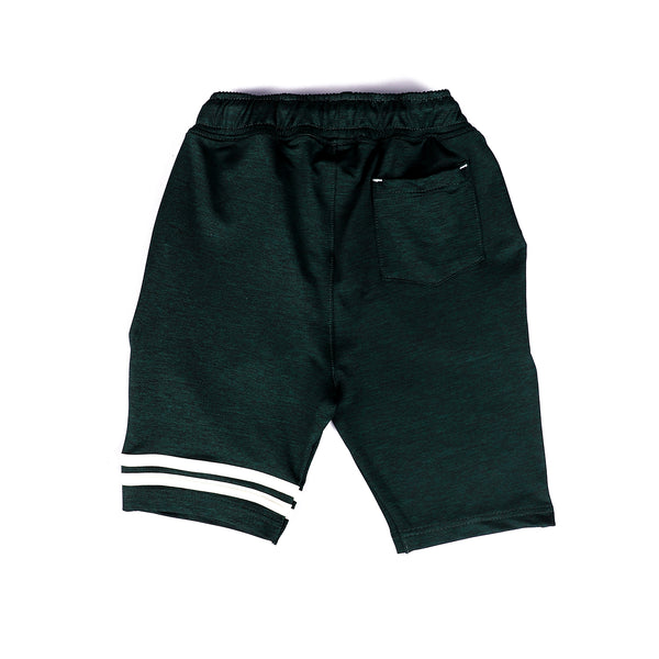 One_Thigh_White_Double_Strips_Over_Shorts_-_Heather_Dark_Green
